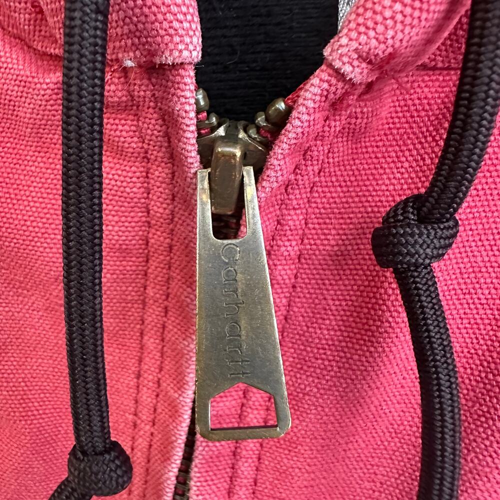 Vintage Carhartt Women's Hooded Active Jacket Crapapple Pink Size Large RARE - Picture 5 of 13